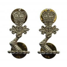 Pair of Royal Military College Canada Collar Badges - Queen's Crown