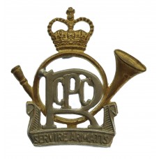 Royal Canadian Postal Corps Bi-Metal Collar Badge - Queen's Crown