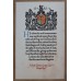 WW1 Memorial Scroll - Serjt. Gilbert George Lane, 5th Bn. Dorsetshire Regiment - K.I.A. 26/9/16