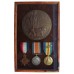 WW1 Twice Mentioned in Despatches 1914-15 Star Medal Trio and Memorial Plaque - Major F.G. Owens, Liverpool Regiment