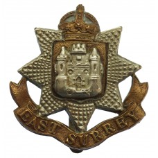 East Surrey Regiment Cap Badge - King's Crown