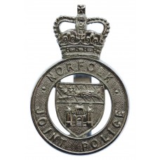 Norfolk Joint Police Cap Badge - Queen's Crown