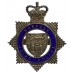 Norfolk Joint Police Senior Officer's Silvered & Enamel Cap Badge - Queen's Crown