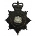 Cambridge City Police Black Helmet Plate - Queen's Crown