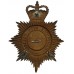 Cambridge City Police Black Helmet Plate - Queen's Crown