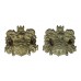 Pair of Cambridge Borough Police White Metal Collar Badges