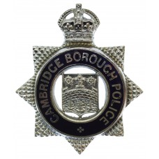 Cambridge Borough Police Senior Officer's Enamelled Cap Badge - King's Crown