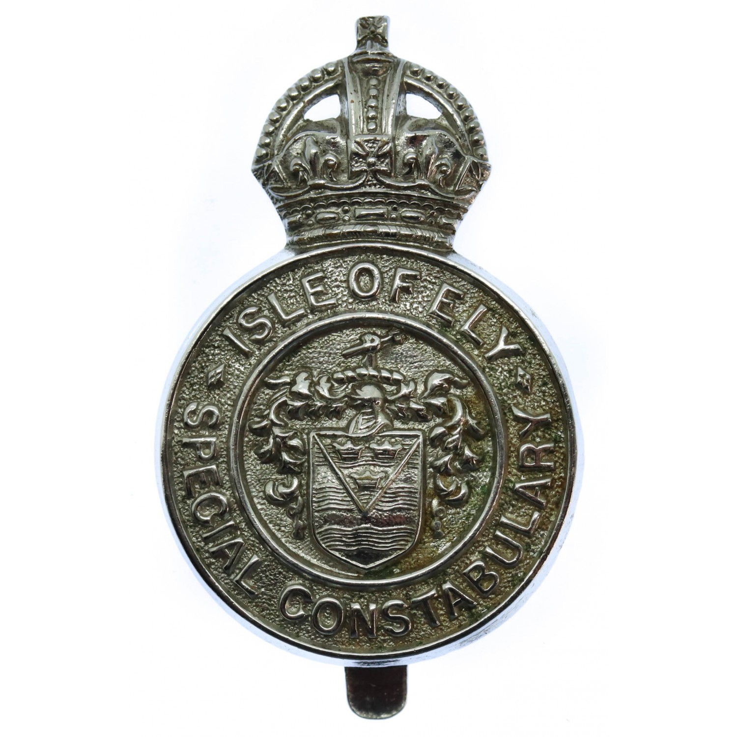 Isle of Ely Special Constabulary Cap Badge - King's Crown