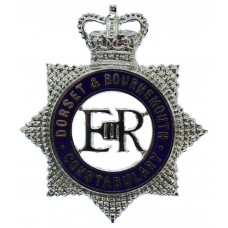 Dorset & Bournemouth Constabulary Senior Officer's Enamelled Cap Badge - Queen's Crown