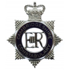 Cambridgeshire Constabulary Senior Officer's Enamelled Cap Badge - Queen's Crown