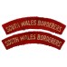 Pair of South Wales Borderers (SOUTH WALES BORDERERS) Cloth Shoulder Titles