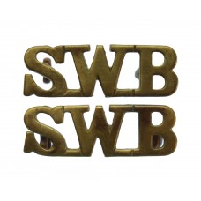 Pair of South Wales Borderers (S.W.B.) Shoulder Titles