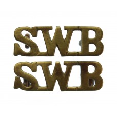Pair of South Wales Borderers (S.W.B.) Shoulder Titles