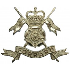 Queen's Own Yorkshire Yeomanry Officer's Silvered Cap Badge