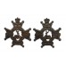 Pair of Notts & Derby Regiment (Sherwood Foresters) Officer's Service Dress Collar Badges - Queen's Crown