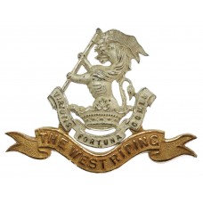 West Riding Regiment (Duke of Wellington's) Officer's Silver & Gilt Cap Badge