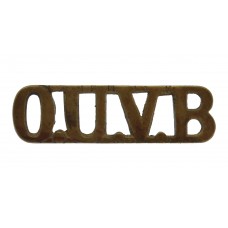 Scarce Oxford University Volunteer Battalion (O.U.V.B.) Shoulder Title