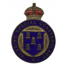 Reading Special Constabulary Enamelled Cap/Lapel Badge - King's Crown