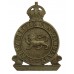 Surrey Special Constabulary White Metal Cap Badge - King's Crown