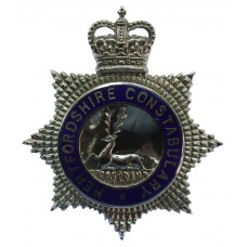 Hertfordshire Constabulary Senior Officer's Enamelled Cap Badge - Queen's Crown