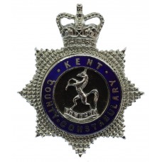 Kent County Constabulary Senior Officer's Enamelled Cap Badge - Queen's Crown