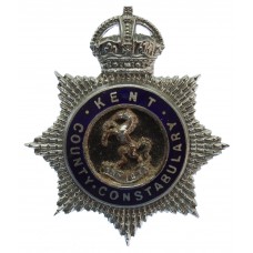 Kent County Constabulary Senior Officer's Enamelled Cap Badge - King's Crown