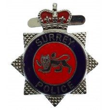 Surrey Police Enamelled Warrant Card Badge