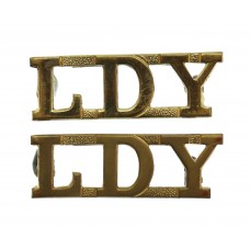 Pair of Leicestershire & Derbyshire Yeomanry (LDY) Shoulder Titles