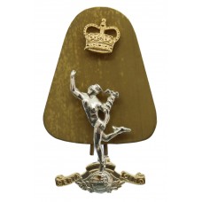 Royal Corps of Signals Anodised (Staybrite) Cap Badge - Queen's Crown