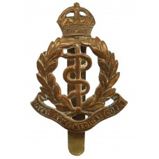 Royal Army Medical Corps (R.A.M.C.) Brass Cap Badge - King's Crown