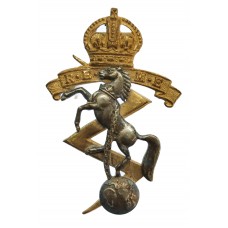 Royal Electrical & Mechanical Engineers (R.E.M.E.) Officer's Dress Cap Badge - King's Crown (2nd Pattern)