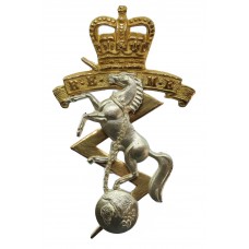 Royal Electrical & Mechanical Engineers (R.E.M.E.) Officer's Dress Cap Badge - Queen's Crown 