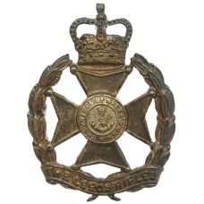 Prince of Wales's Own Regiment of Yorkshire (The Leeds Rifles) Officer's Silvered Cap Badge 