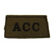 Army Catering Corps (A.C.C.) Cloth Slip On Shoulder Title