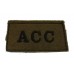 Army Catering Corps (A.C.C.) Cloth Slip On Shoulder Title