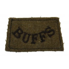 The Buffs East Kent Regiment (BUFFS) WW2 Cloth Slip On Shoulder Title