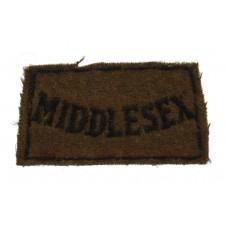 Middlesex Regiment (MIDDLESEX) WW2 Cloth Slip On Shoulder Title