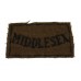 Middlesex Regiment (MIDDLESEX) WW2 Cloth Slip On Shoulder Title