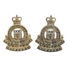 Pair of Royal New Zealand Ordnance Corps Anodised (Staybrite) Collar Badges