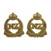 Pair of New Zealand Expeditionary Force (N.Z.E.F.) Collar Badges - King's Crown