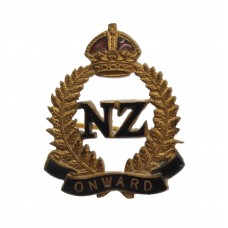 New Zealand Expeditionary Force (N.Z.E.F.) Brass & Enamel Sweetheart Brooch - King's Crown