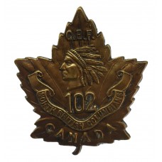 Canadian 102nd Infantry Bn. (North British Columbians) WW1 CEF Collar Badge