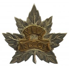 Scarce Canadian 8th Reconnaissance Regiment (VIII/RECCE) WW2 Cap Badge