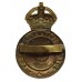 Royal Military Academy Woolwich Officer Cadet Cap Badge - King's Crown