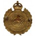 Rhodesia British South Africa Police Helmet Plate/Cap Badge - King's Crown (c. 1933-45)