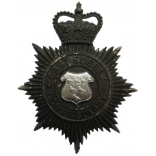 East Sussex Constabulary Night Helmet Plate - Queen's Crown