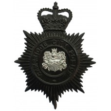 Cambridge City Police Black Helmet Plate - Queen's Crown