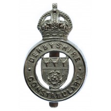 Derbyshire Constabulary Cap Badge - King's Crown 
