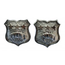 Pair of Leeds City Police Collar Badges