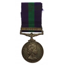General Service Medal (Clasp - Cyprus) - Spr. T. Slaven, Royal En